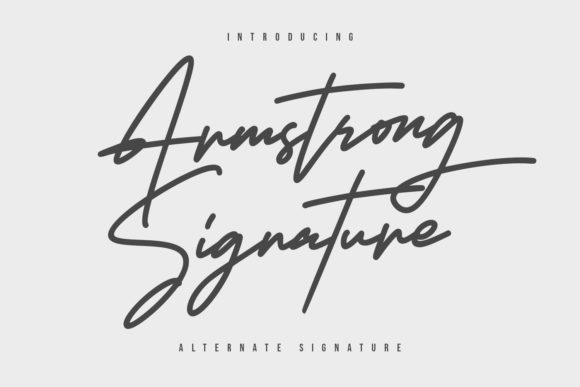 Armstrong Signature: A Classy Handwritten Font