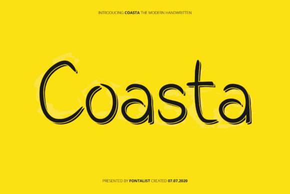 Coasta: A Handwritten Font for Elegant Design
