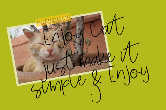 Enjoy Cat: A Handwritten Font for Elegant Design