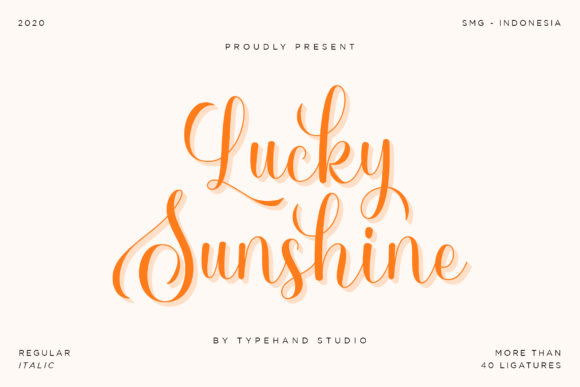 Lucky Sunshine Font: Elegant Script for Digital Marketing