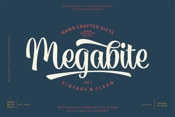 Megabite: A Handwritten Font for Editorial Elegance
