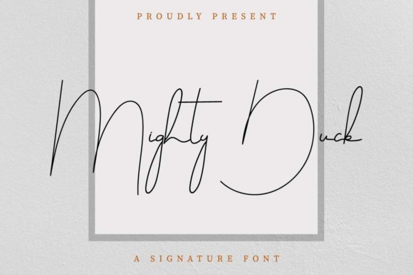 Mighty Duck Font: Elegant Script for Craft Projects
