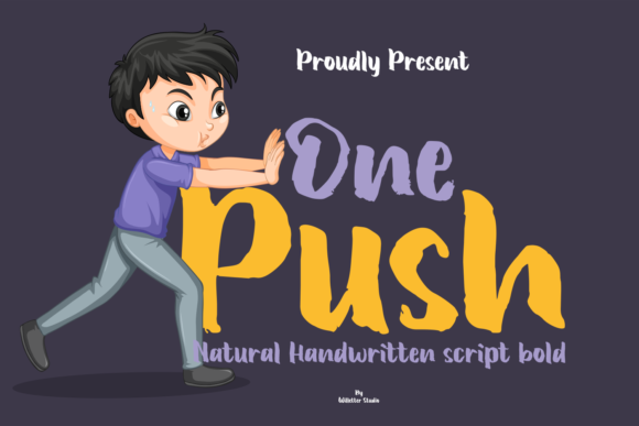 One Push: A Bold Script Font for Digital Marketing