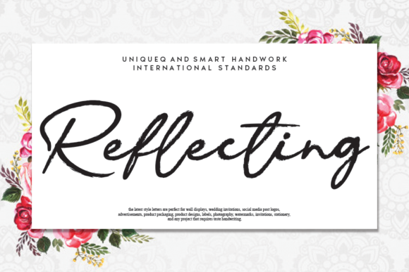 Reflecting: A Stylish Handwritten Font